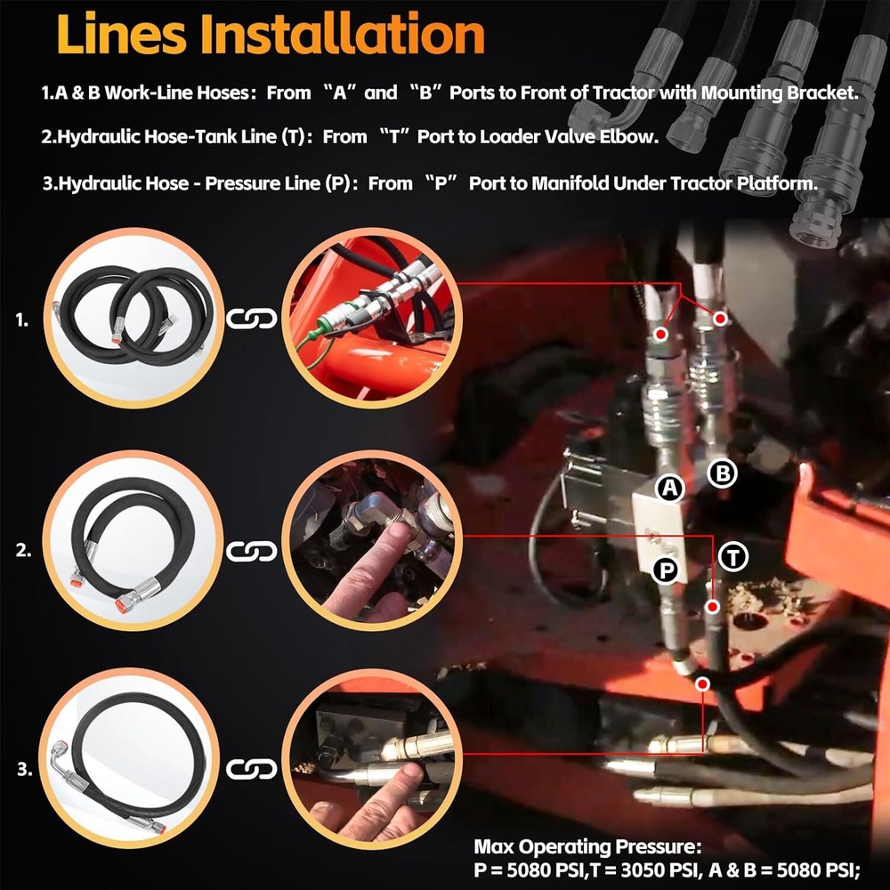 Third Function Valve Kit for Kubota MX4700, MX4800, MX5100, MX5200, MX5800