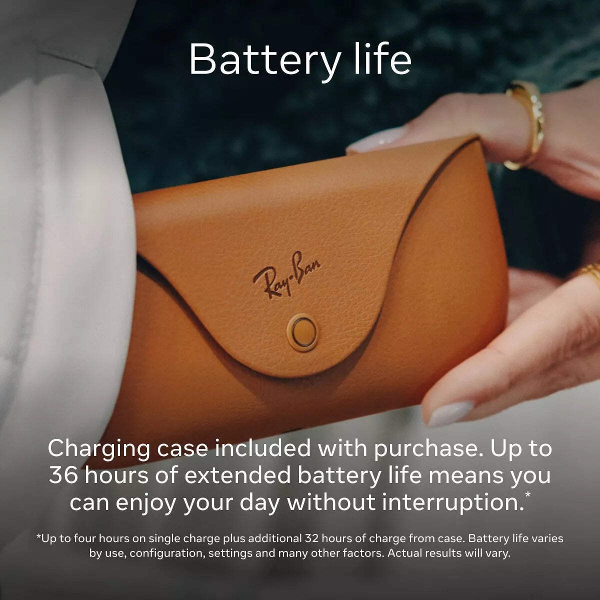 Ray-Ban Meta Wayfarer (Refurbished), Matte Jeans Transparent / Dusty Blue, Stand