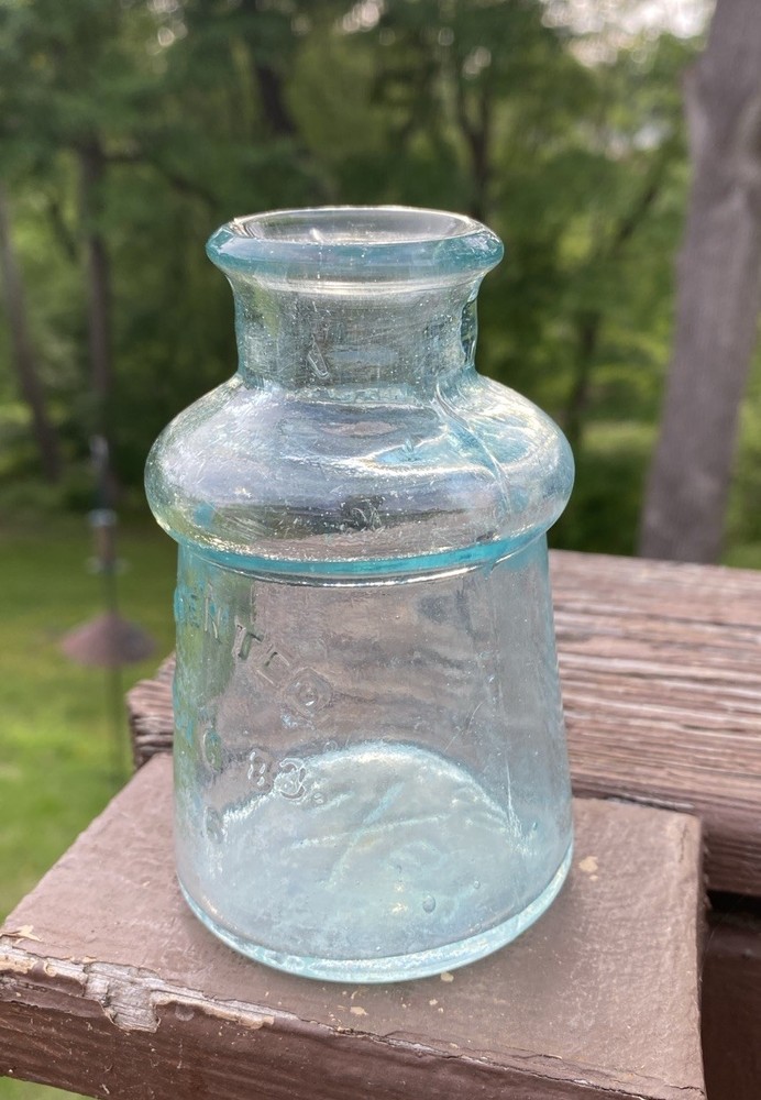 SM Bixby & Co Shoe Blacking Bottle Patented March 6 1883