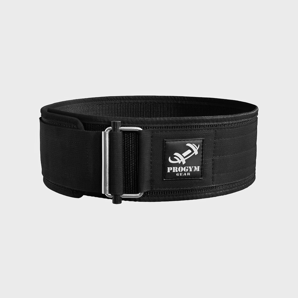 Self-Locking Nylon Weight Lifting Belt with Straps-  Powerlifting - Deadlifting