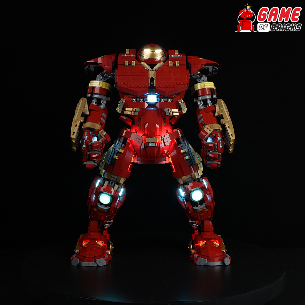 LED Light Kit for Hulkbuster - Compatible with LEGO® 76210 Set (Remote Version)