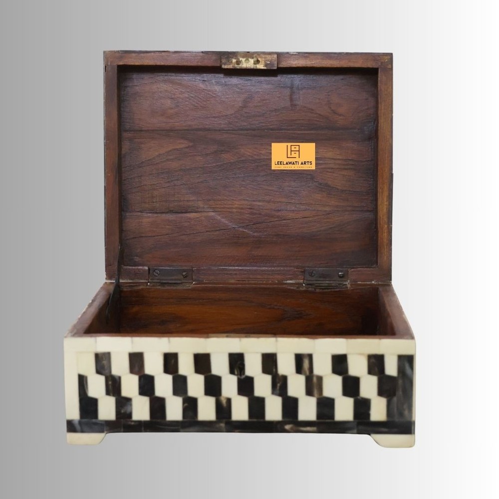Bone Inlay Decorative Box Black And White Box