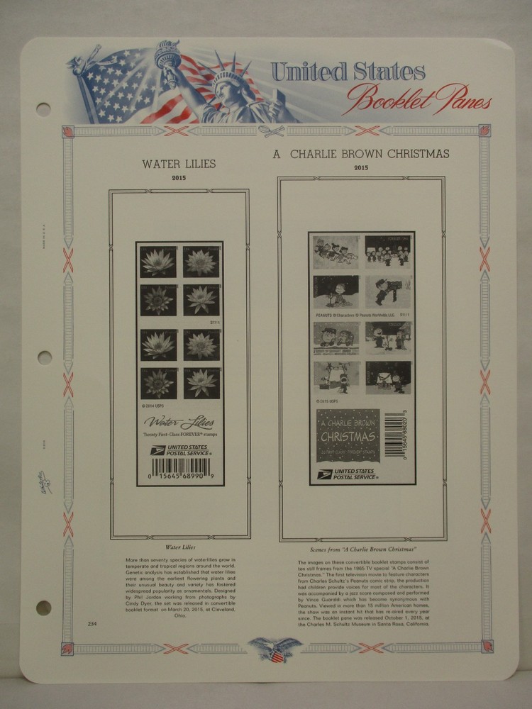White Ace Stamp Supplement 2015 Booklet Panes "BP-36"