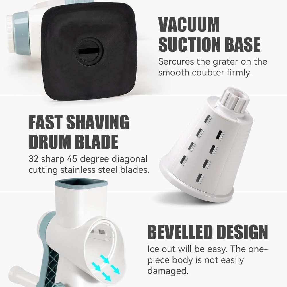 Rotary Ice Shaver Manual White
