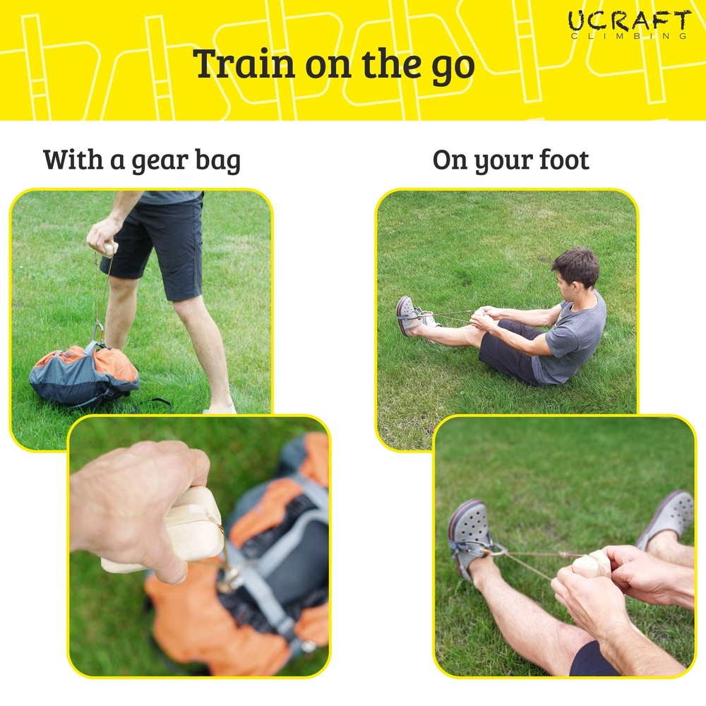 Pocket-Sized Climbing Hangboard. Portable Fingerboard for Training and Warm-up