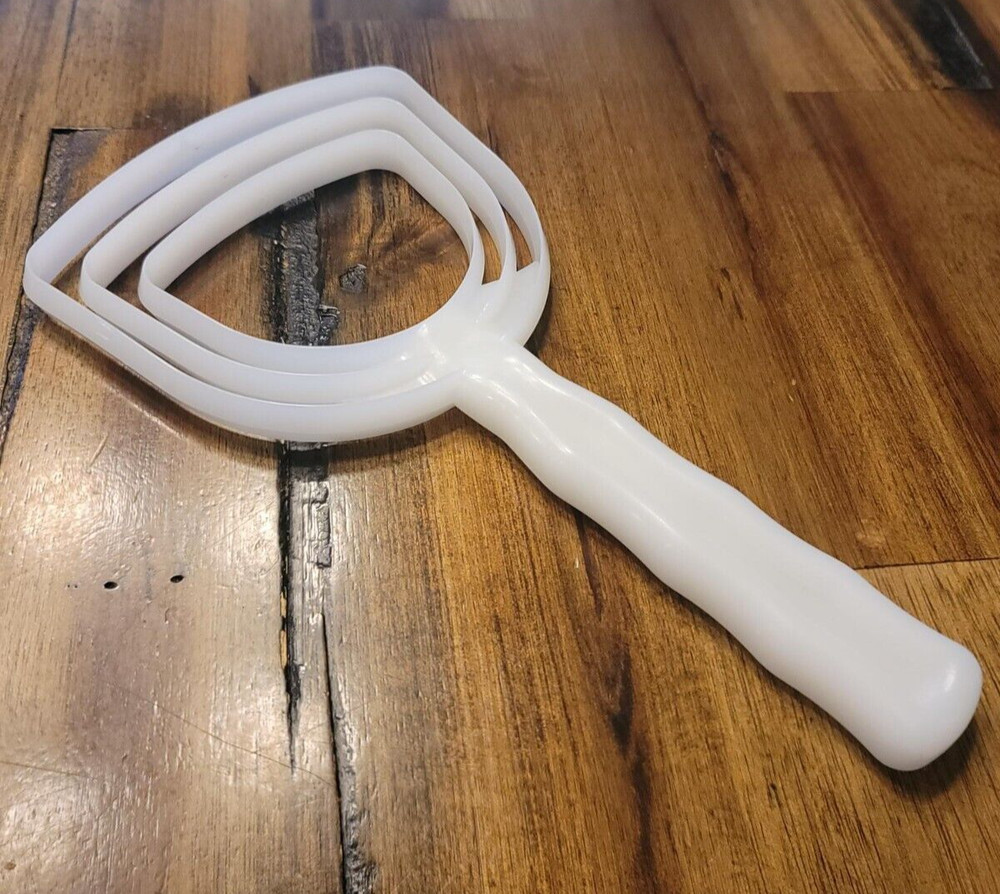 Professional Bone Dust Scraper, Square, White Poly Handle Use w/ Meat Bandsaw