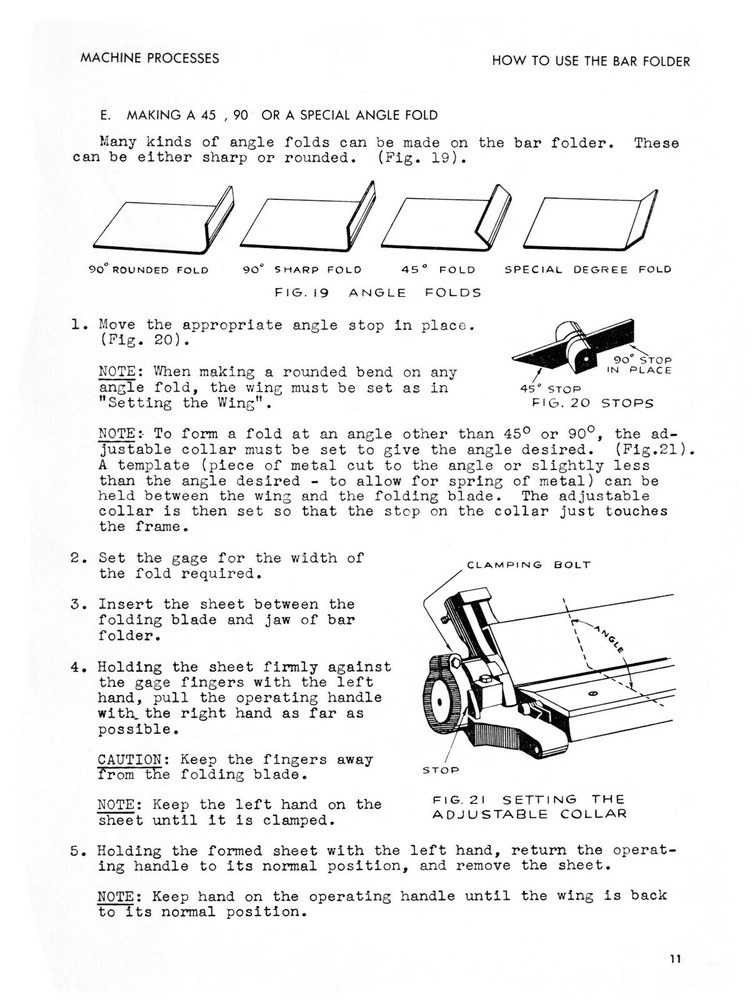 Sheet Metal Working Series- Machine Processes Instruction Manual #1321
