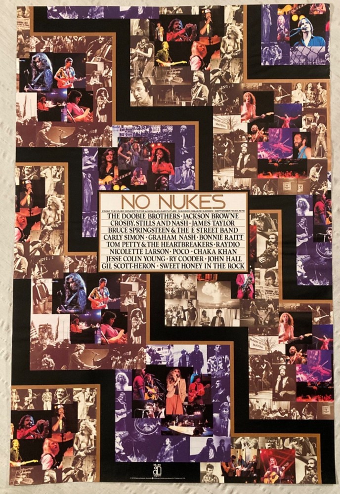 No Nukes ‘79 Promo Poster Springsteen Tom Petty Chaka Khan Gil Scott-Heron CSN D