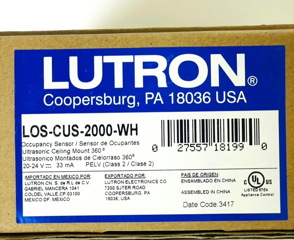 LUTRON LOS-CUS-2000-WH Occupancy Sensor