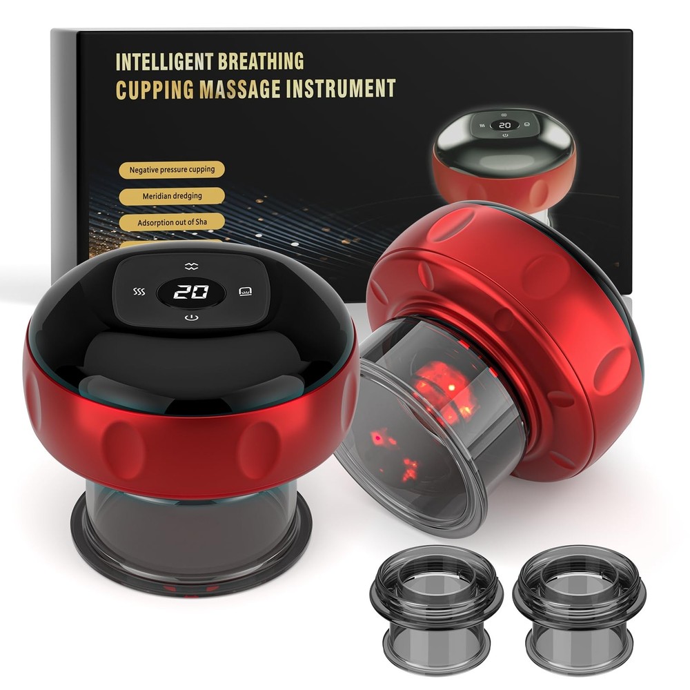 5-in-1 Smart Cupping Therapy Set 2pcs, 12-Level Temperature & Suction Control...