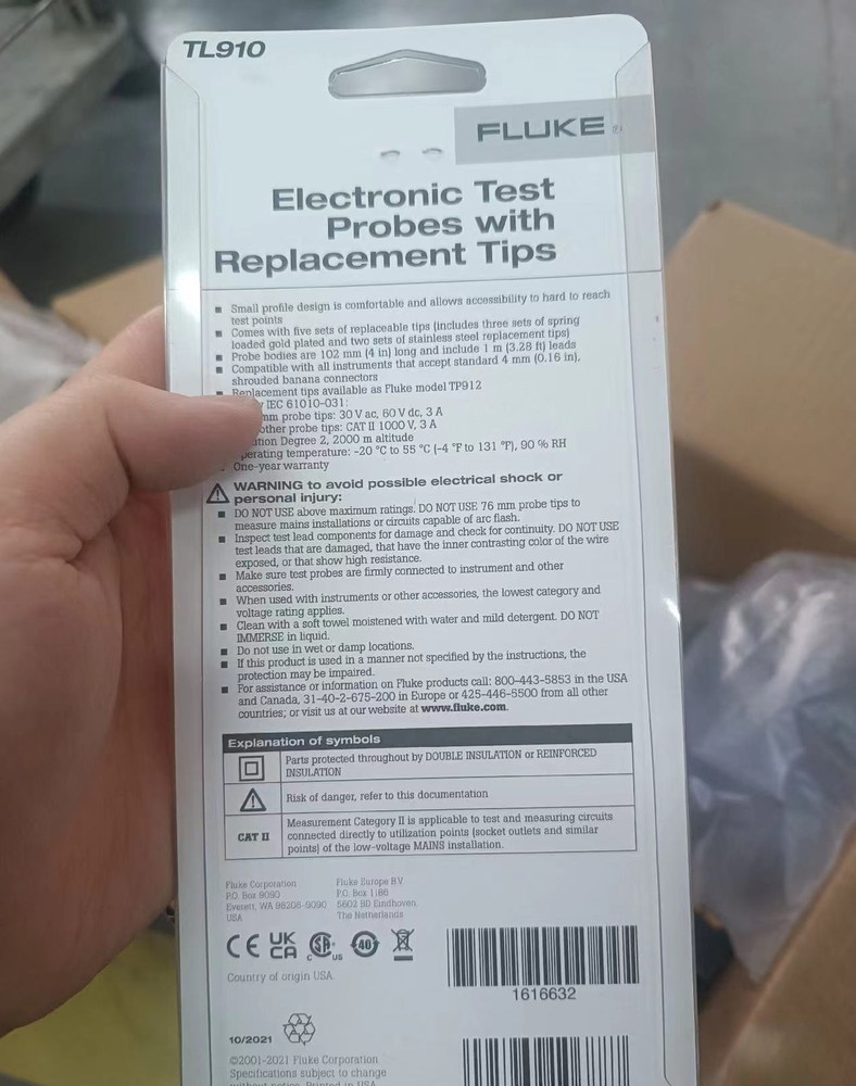 Fuke TL910 TL910 Electrical Test Probe Set Original Authentic Free Shipping/b