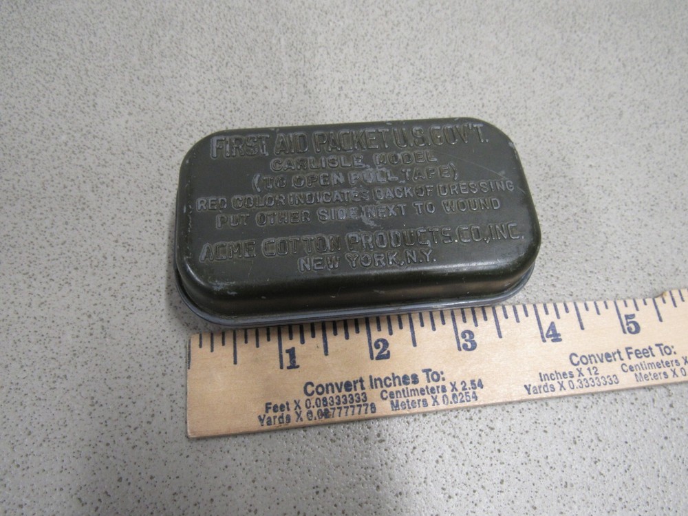 WW2 US Tenite Plastic First Aid Packet Carlisle Model CONTAINER ONLY Experimenta