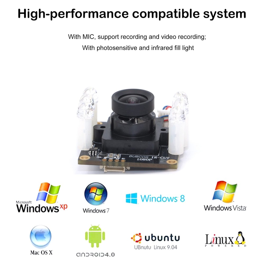 Night Vision 2mp IR-Cut Camera Module 1080p Full Hd USB Camera for Computer A...