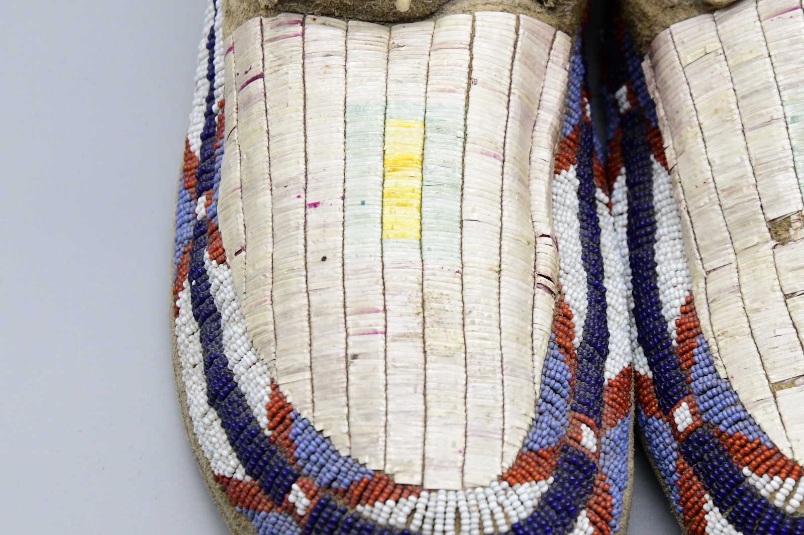 Sioux Quill and Beaded Moccasins Native American