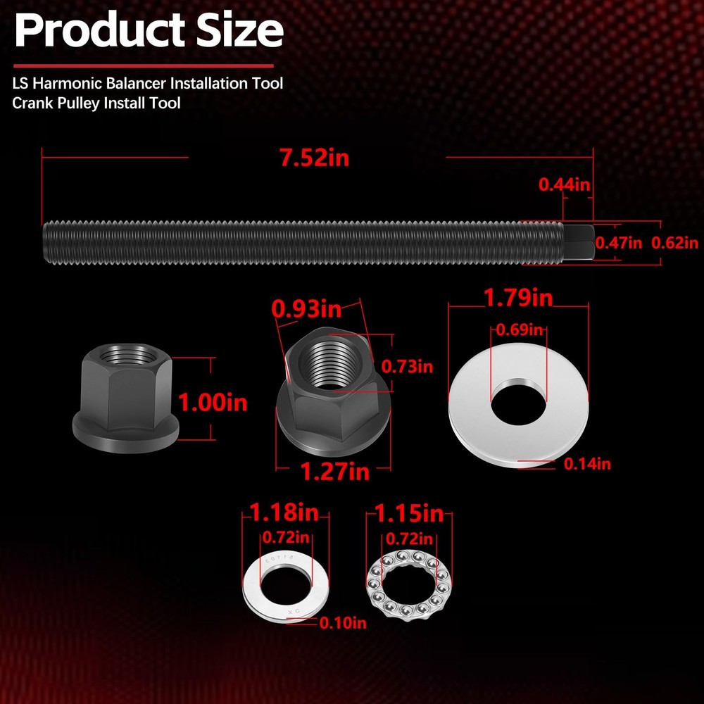 LS Harmonic Balancer Installation Tool Crank Pulley Install Compatible with