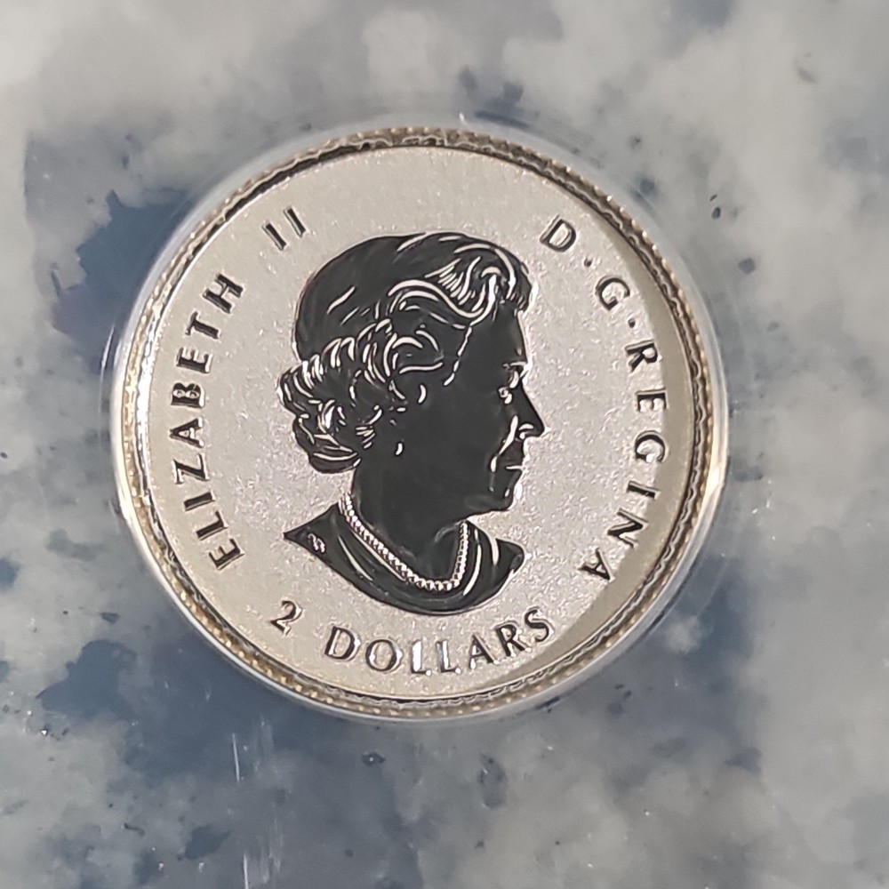LIMITED Canada Maple Leaf $2 2014 Selective Gold Reverse Proof Silver ANACS RP70