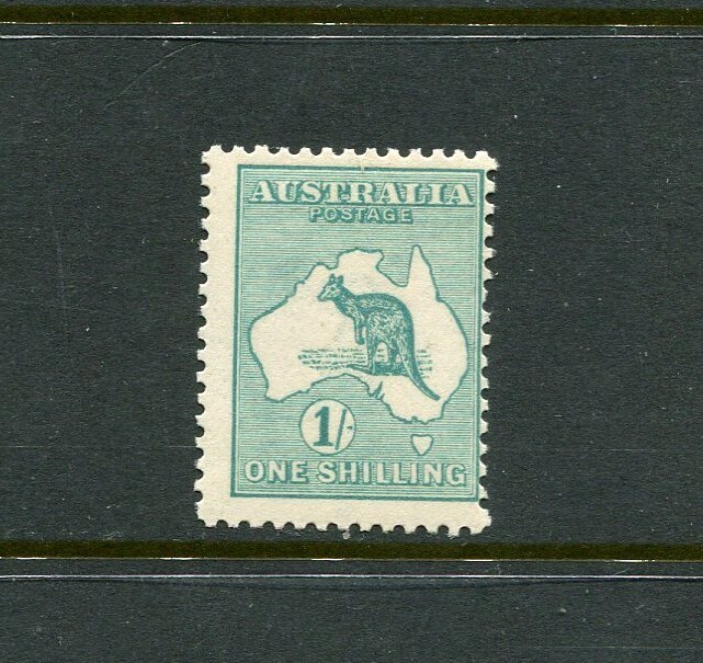 2ND WM 1/- GREEN UNMOUNTED MINT