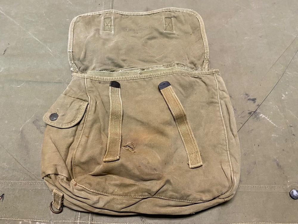 ORIGINAL WWII US AIRBORNE PARATROOPER M1936 MUSETTE JUMP BAG-OD#3