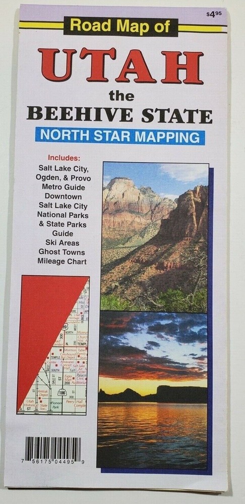 MAP Utah Road Map The Beehive State Map North Star Mapping USED