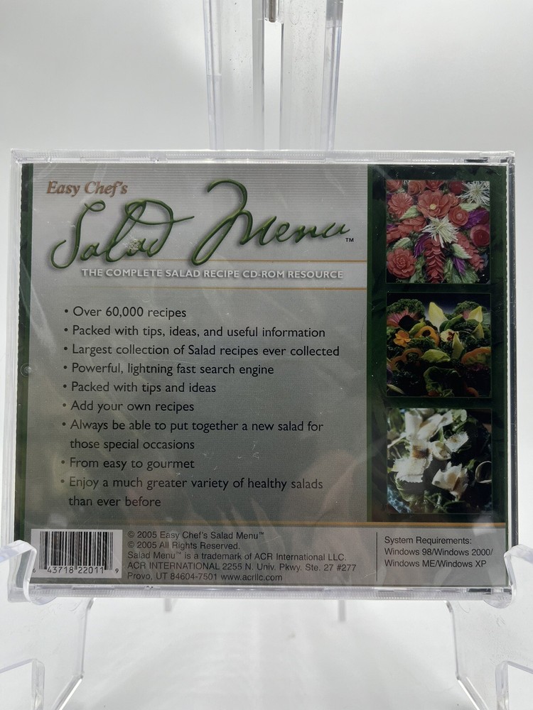 CD Easy Chef's Salad Menu-Easy Chef's Gourmet Recipes never opened