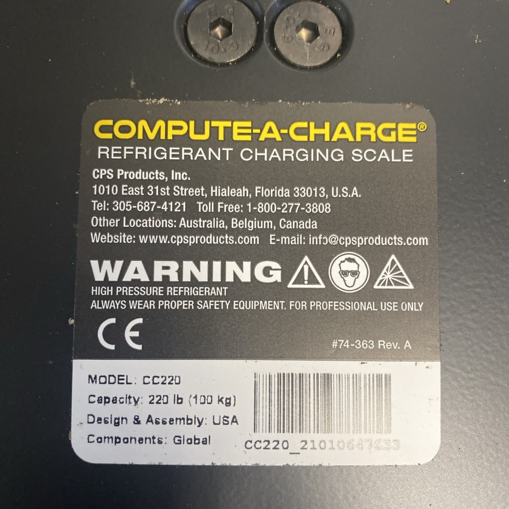 CPS CC220 Compute-A-Charge Scale Used Working Condition With Case