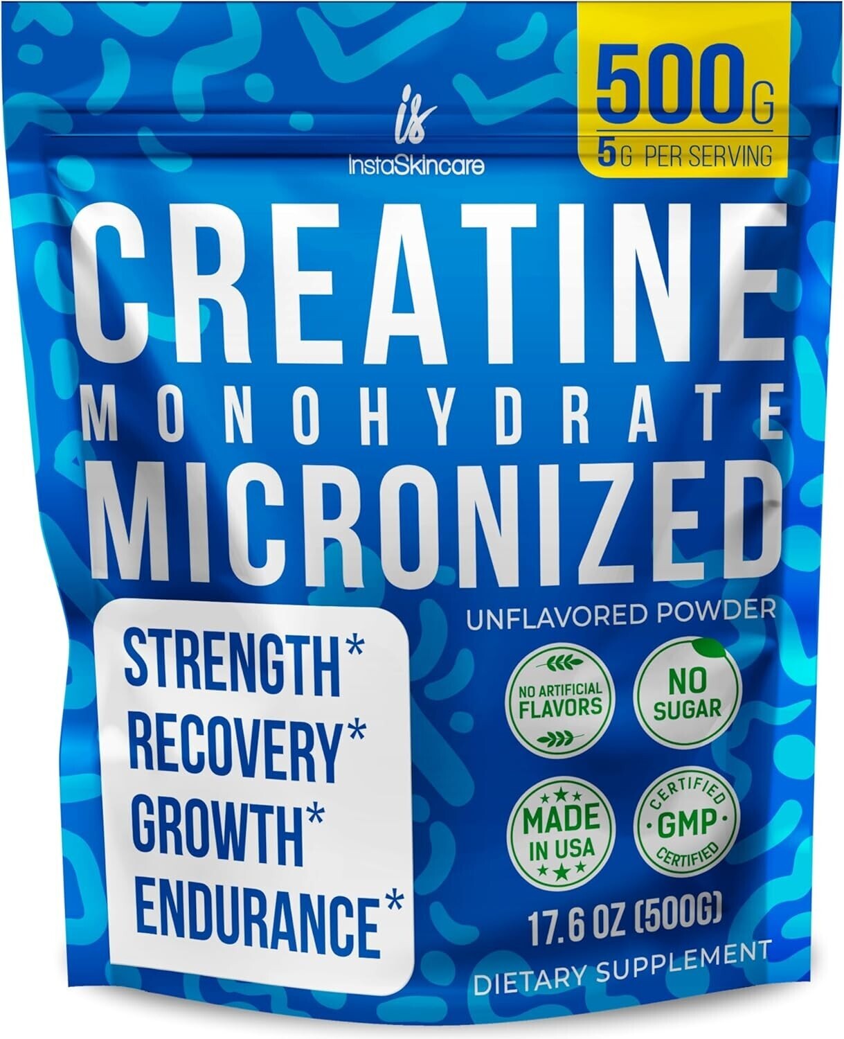Creatine Monohydrate Powder Micronized 1.1lb Unflavored Muscle Support Pure