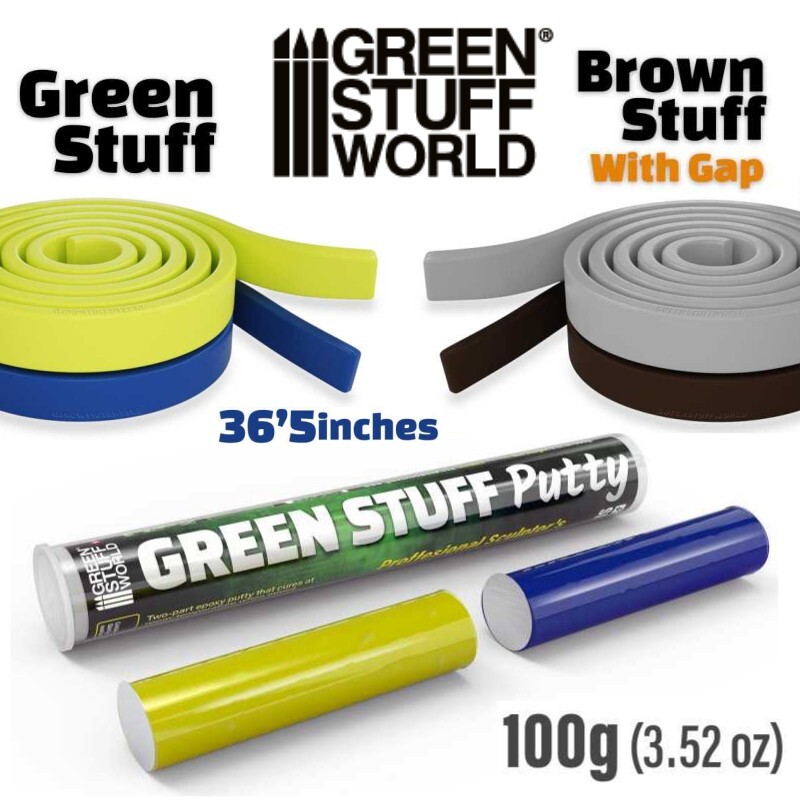 Green Stuff World: 36" Roll | 100g Bar | Brown Stuff Putty