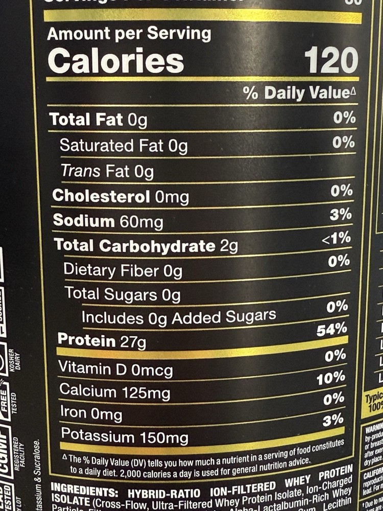 ISOFLEX Pure Whey Protein Isolate 2lbs Vanilla
