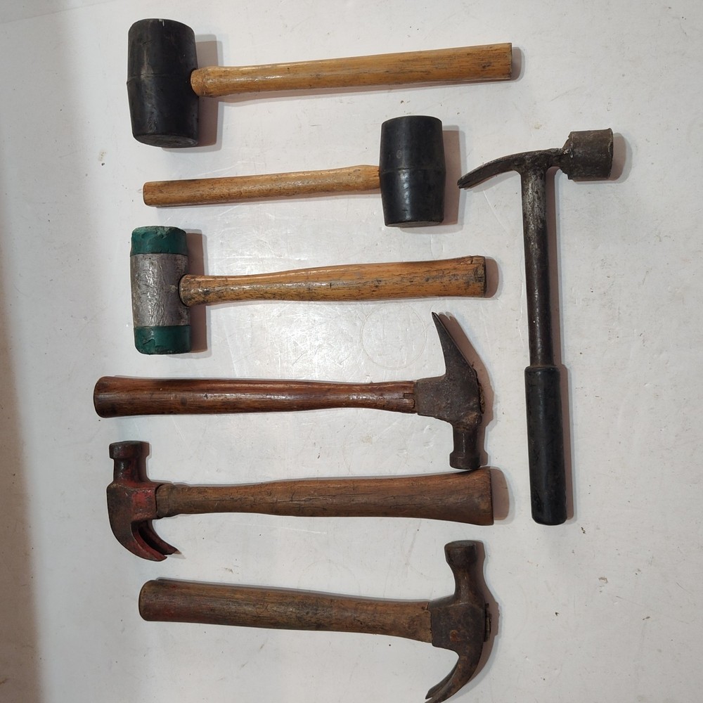 Vintage Hammers And Mallets 3 Mallets 4 Hammers