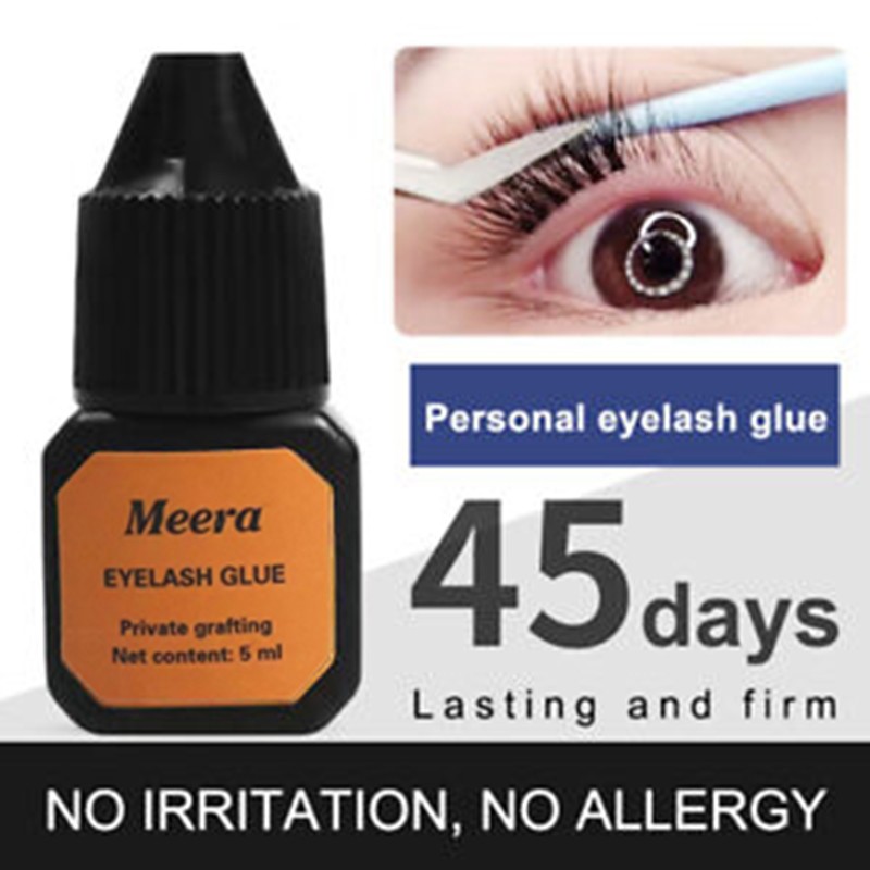 Quick Dry Eyelash Extension Glue 2 Second Set Plant Based Non Irritating Black