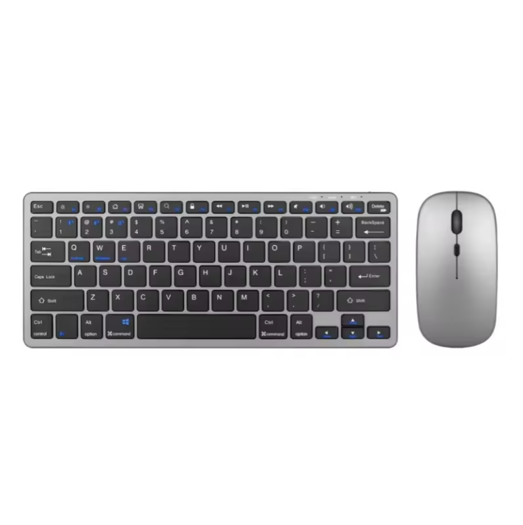 Wireless Slim Silent US Keyboard Mouse Bluetooth USB Dongle Apple Tablet PC TV