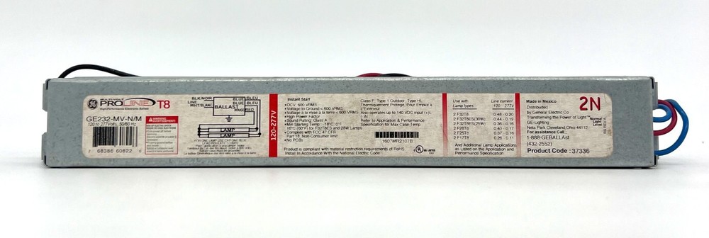 GE 37336 Prolive T8 Electronic Multivolt Instant Start Ballast
