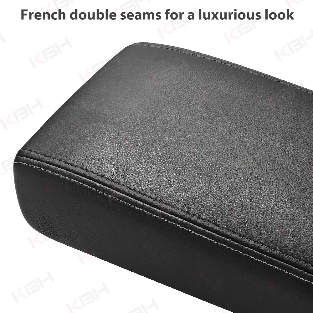 Fits 2009-2014 Acura TSX Center Console Lid Armrest Cover Leather Trim Black