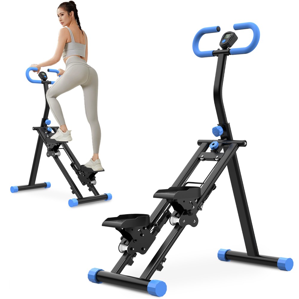 Blue Stair Stepper for Home Gym Exercise, Vertical Climber Exercise Machine