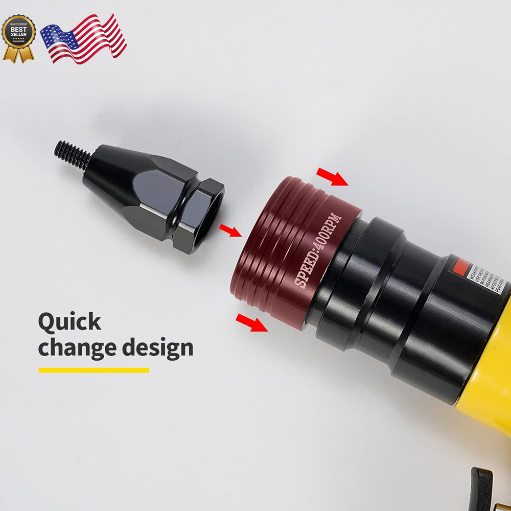HIFESON Pneumatic Self Locking Rivet Nut Gun Head(Replacement Mandrel Each 5p...