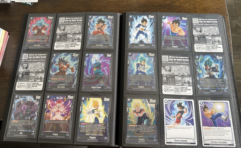 Dragón Ball Dual Evolution Basic Binder, Over 100 Cards, Common, Uncommon, More.