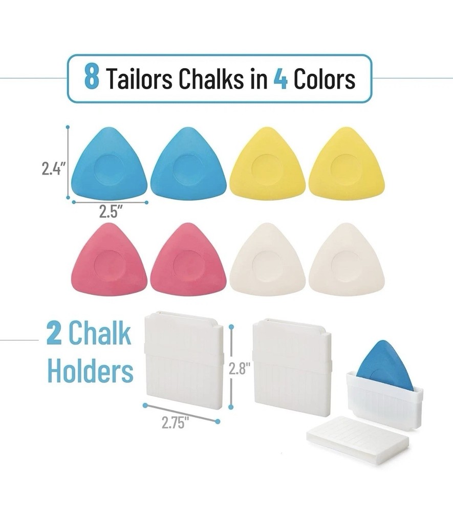 Mr Pen Marking Chalk Set - 10 pieces with Triangular Grip for Added Control