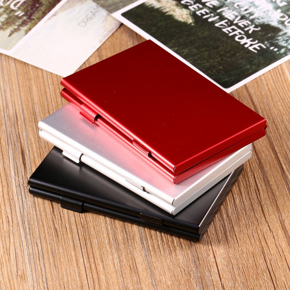 Portable Aluminum For 6pcs SD Memory Cards Storage Box Case Holder Protector