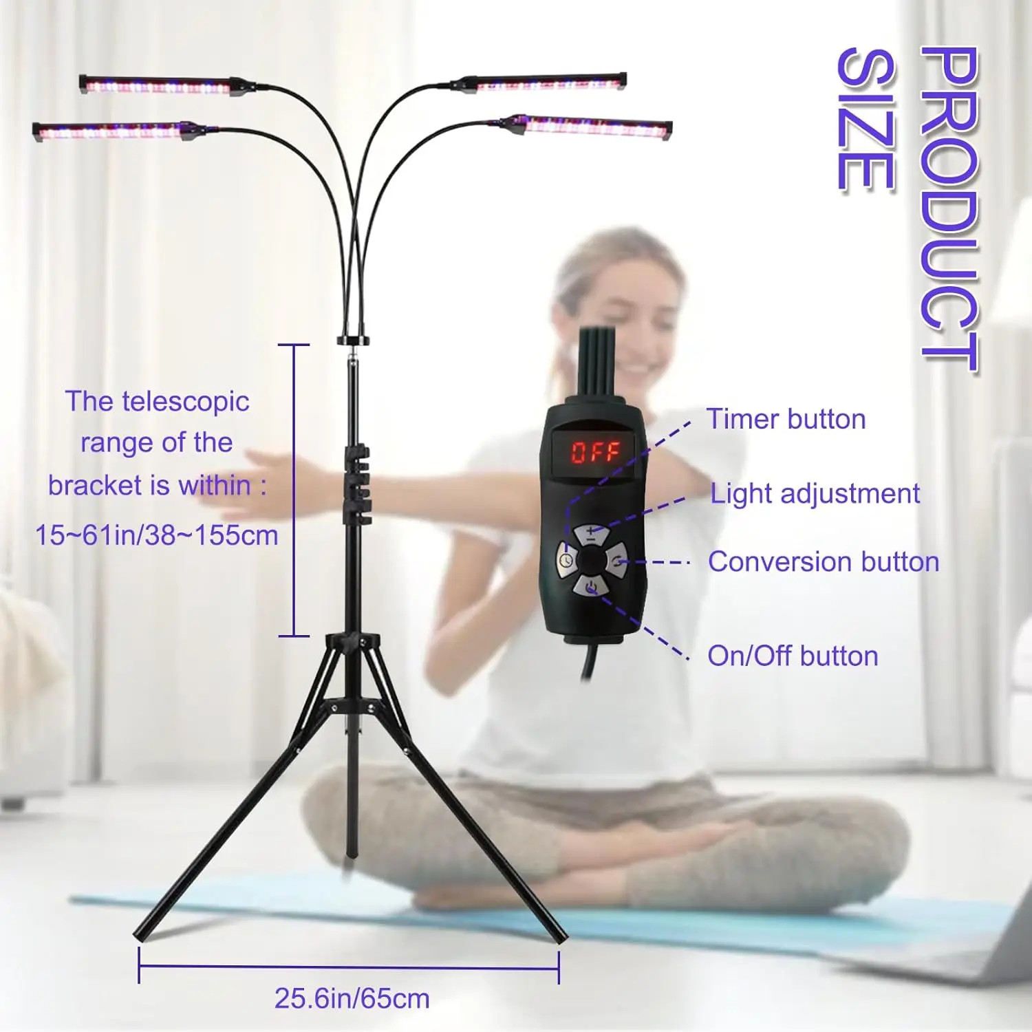 360° UV Tanning Lamp Blue Light Solarium Lamp Bronze Body Facial Tanning 432 LED