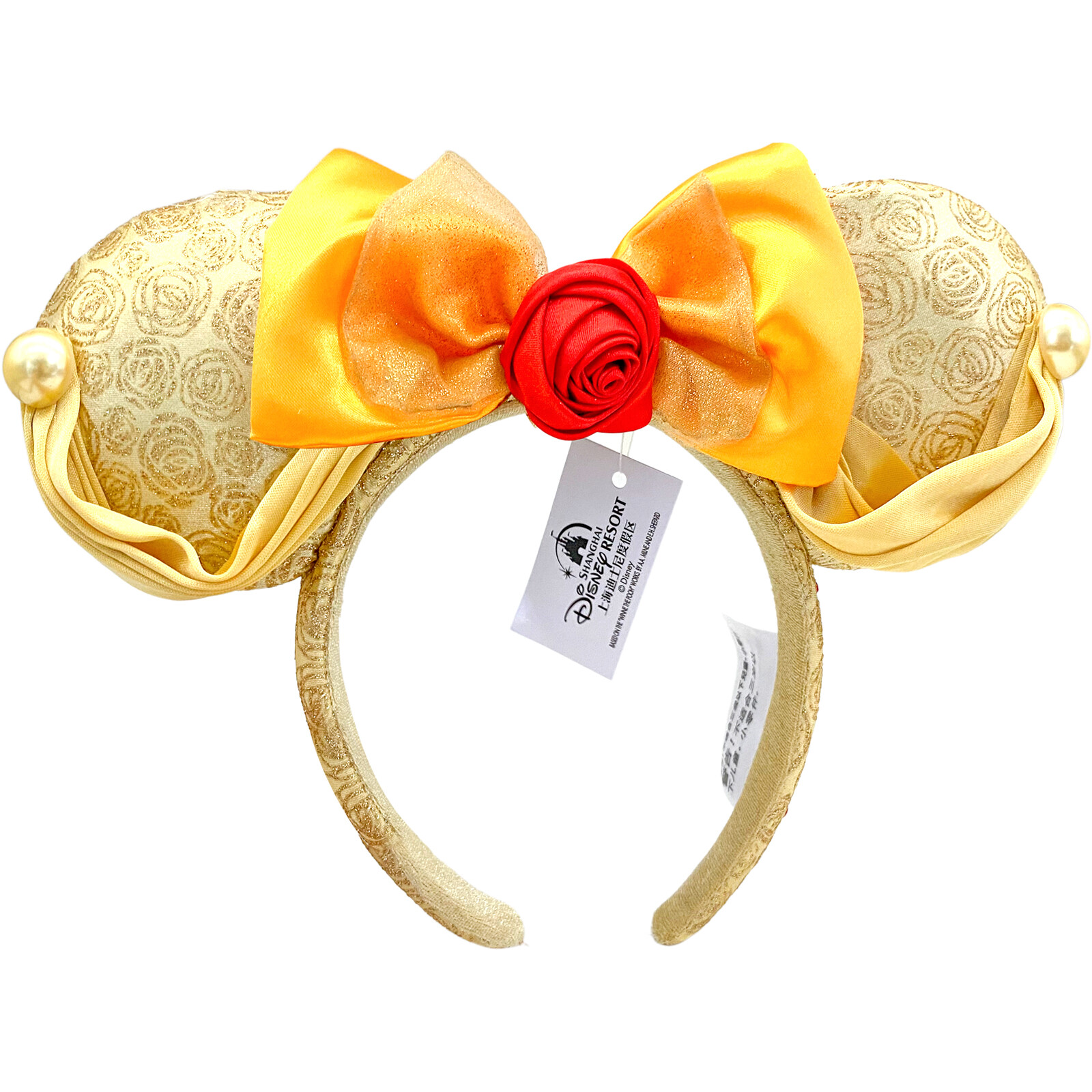 Disney Parks Ears Belle Minnie Mouse Ears Mickey Bow Beauty & the Beast Headband