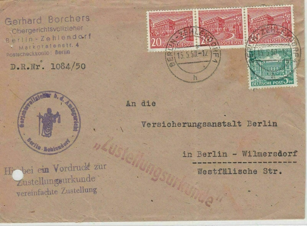 German Postal History Stamps Cover Ref: R4598