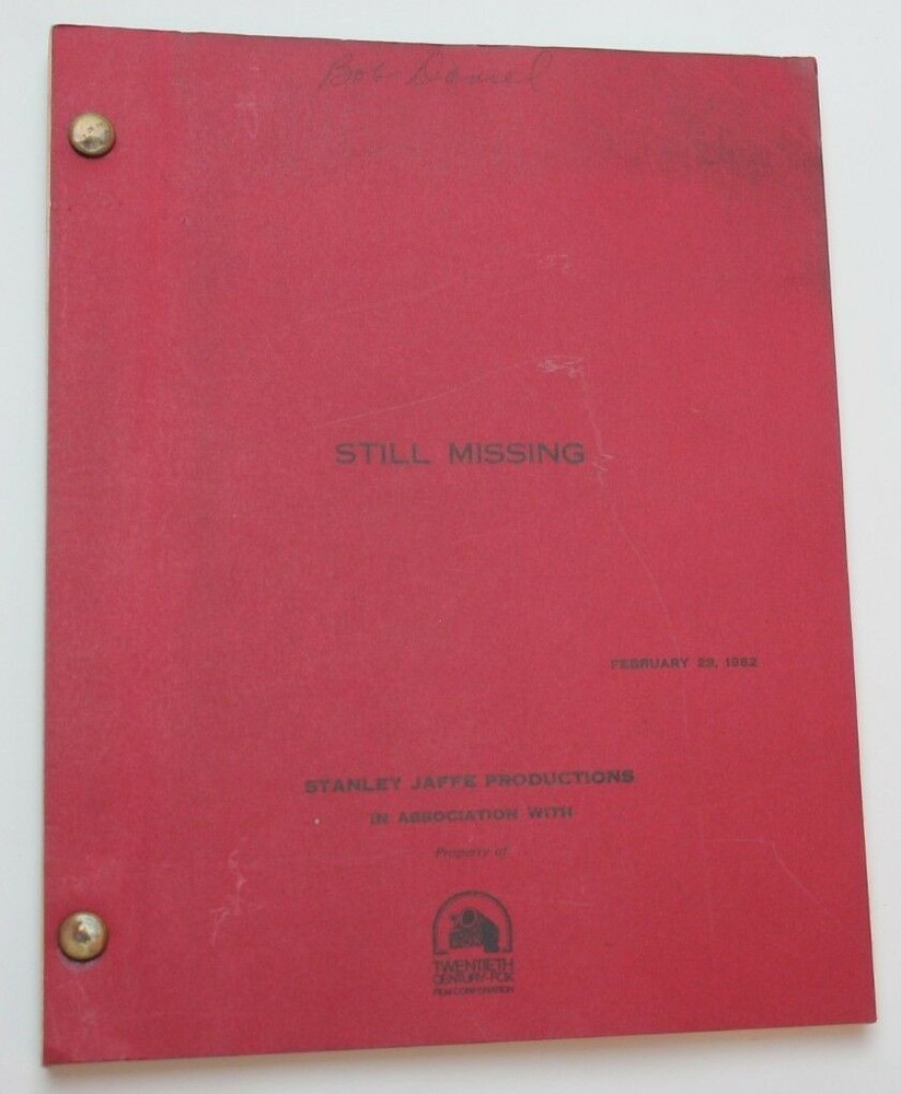 WITHOUT A TRACE / Beth Gutcheon 1982 Screenplay child abduction parents suspects