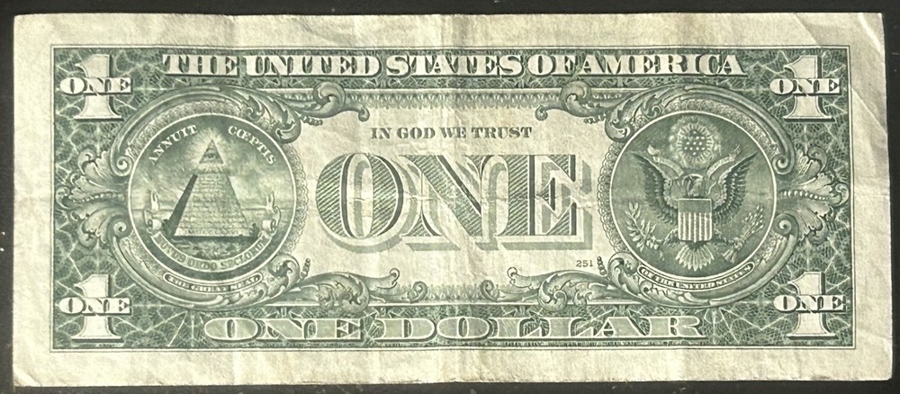 (“X” Run Note!) $1 Rare X Run Note L08899573X Series 2009