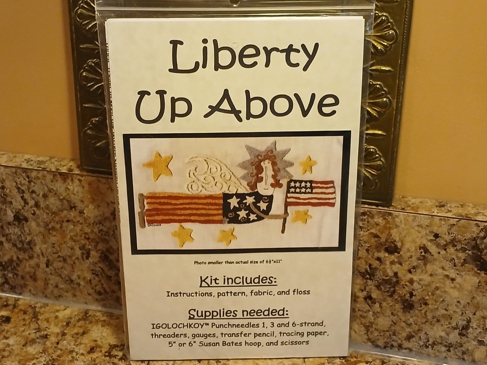 IGOLOCHKOY Punchneedles "Liberty Up Above" Kit Instructions Pattern Fabric Floss