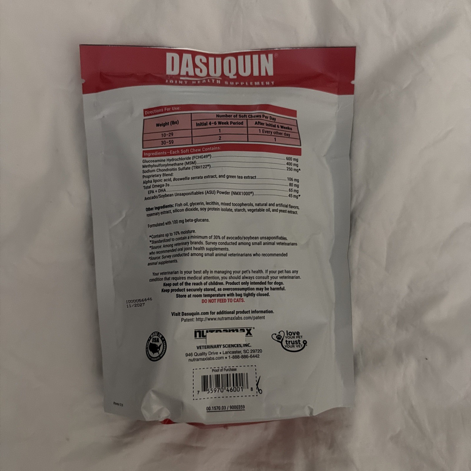 DASUQUIN for SENIOR SMALL /MEDIUM Dogs Bags 84 Ct EXP 11/2027