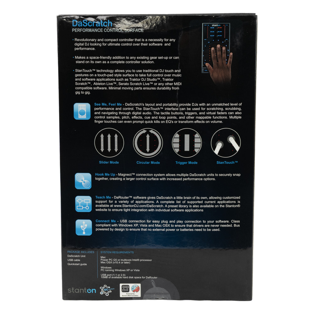 Stanton SCS.3d DaScratch DJ MIDI Controller w/ Multi-Touch Interface & USB Hub