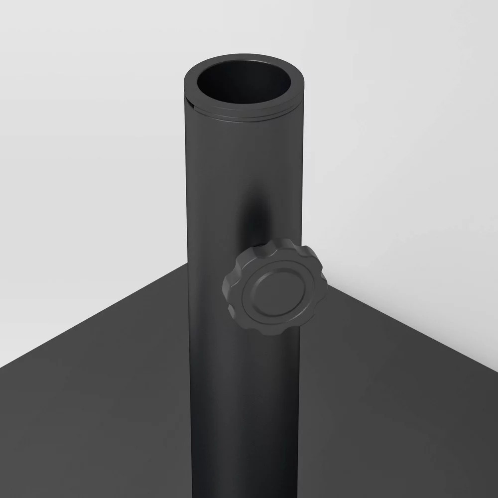 Room Essentials 25lb Black Steel Patio Umbrella Base Weather Resistant
