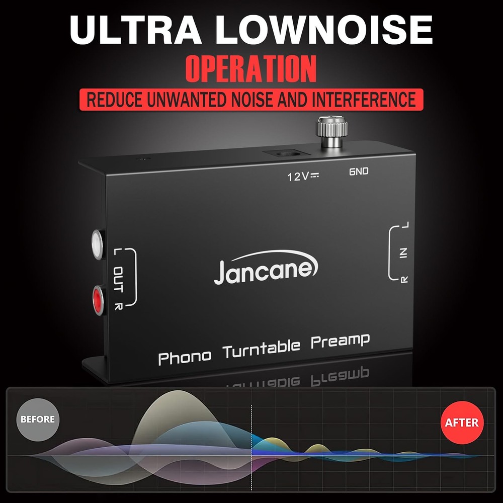 Phono Turntable Preamp, Phonograph Preamplifier with RCA Input, RCA/TRS...