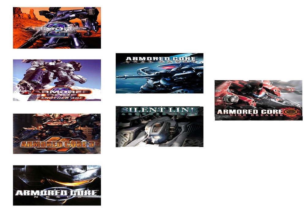 Armored Core PlayStation 2 Memory Card Glossy Stickers