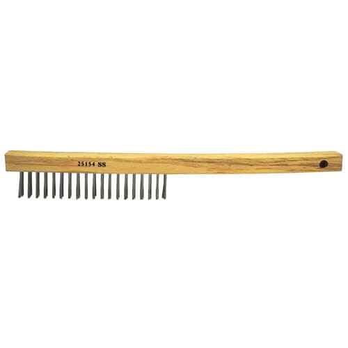 Weiler 25154 Econoline Hand Wire Scratch Brush, Curved Handle,3 x19 Rows